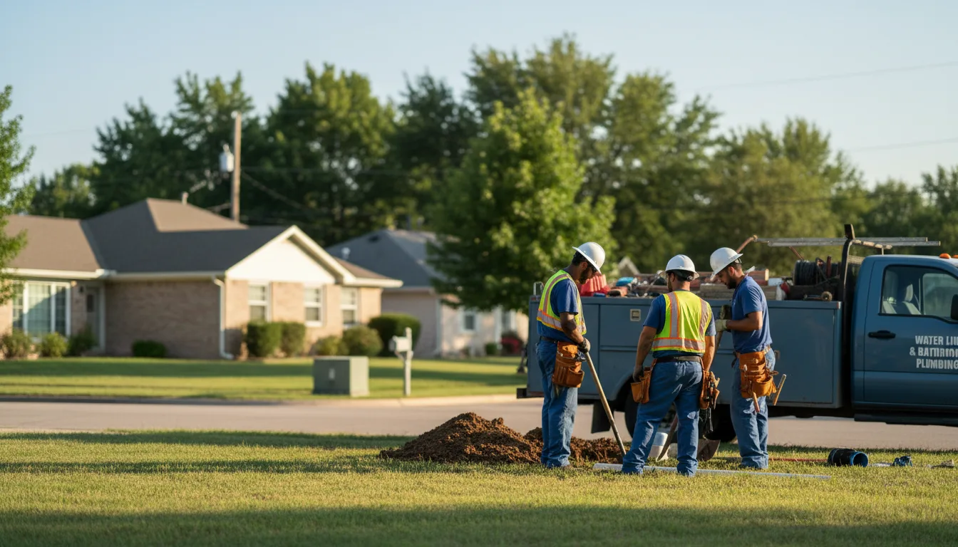 Residential water line and bathroom plumbing service in Petaluma, CA